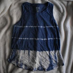Blue Tie Dye Tank Top